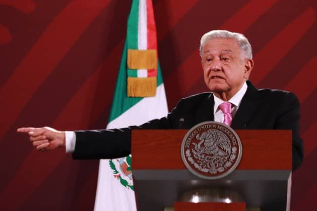 Mexican President Lopez Obrador News Conference September 20, 2023, Mexico City, Mexico: Mexican President, Andres Manuel Lopez Obrador, speaks during the daily morning news conference in front of reporters at National Palace on September 20, 2023 in Mexico City, Mexico. (Photo by Carlos Santiago Eyepix Group) Copyright: xCarlosxSantiagox xEyepixxGroupx CS202309207514