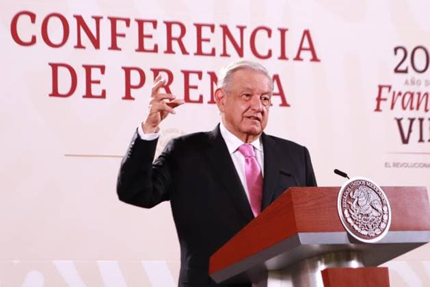 Mexican President Lopez Obrador News Conference September 20, 2023, Mexico City, Mexico: Mexican President, Andres Manuel Lopez Obrador, speaks during the daily morning news conference in front of reporters at National Palace on September 20, 2023 in Mexico City, Mexico. (Photo by Carlos Santiago Eyepix Group) Copyright: xCarlosxSantiagox xEyepixxGroupx CS202309207509