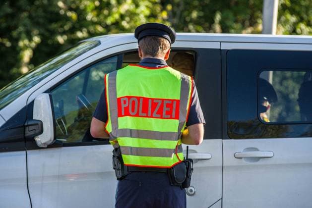 September 20, 2023, Freilassing, Bavaria, Germany: Five years after the introduction of the Bayerische Grenzschutzpolizei (Bavarian Border Protection Police), Bavarian Minister President MARKUS SOEDER and Bavarian Interior Minister JOACHIM HERRMANN discussed the work the Grenzpolizei engages in along the border with Austria and the Czech Republic. The Grenzschutzpolizei was originally created to deal with the refugee and migrant crisis along the so-called Balkan Route, but after the route was more or less blocked, the police shifted their duties towards smuggling, human trafficking, stolen vehicles, and contraband. Freilassing Germany - ZUMAb160 20230920_abp_b160_132 Copyright: xSachellexBabbarx