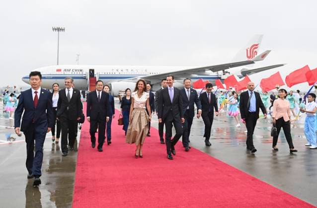 News Themen der Woche KW38 (230921) -- HANGZHOU, Sept. 21, 2023 -- Syrian President Bashar al-Assad arrives in Hangzhou, capital city of east China s Zhejiang Province, Sept. 21, 2023. Bashar on Thursday arrived here to attend the opening ceremony of the 19th Asian Games. ) CHINA-ZHEJIANG-HANGZHOU-ASIAN GAMES-SYRIAN PRESIDENT-ARRIVAL (CN) HuangxZongzhi 