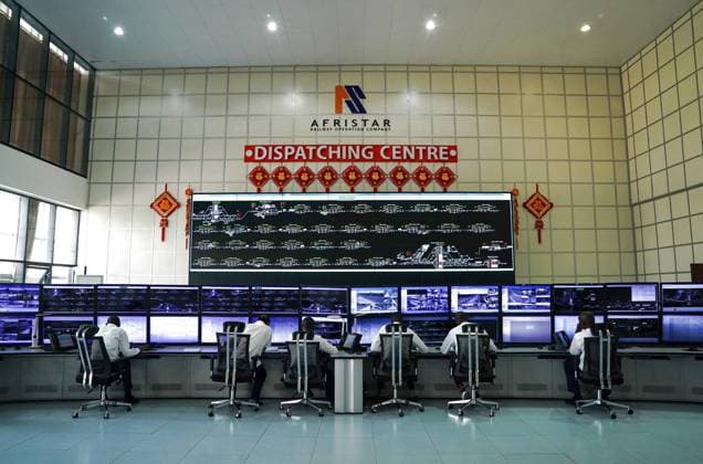 (230921) -- NAIROBI, Sept. 21, 2023 -- This photo taken on Sept. 20, 2023 shows a view of dispatching centre hall of the China built Mombasa-Nairobi Standard Gauge Railway (SGR) in Nairobi, Kenya. In 2017, the SGR, built and operated by China Road and Bridge Corporation, was officially opened to traffic. As the first railway built since Kenya s independence, it runs 480 km between the capital Nairobi and the port city of Mombasa. Cutting the travel time between the two cities by five hours, it also reduces overall logistics costs by about 40 percent. ) KENYA-MOMBASA-NAIROBI-RAILWAY HanxXu 
