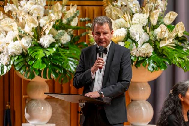 22.09.2023, Internationales Klassikfestival: Festival der Nationen 2023, im Kurhaus Bad Wörishofen im Unterallgäu, Eröffungskonzert im Kursaal mit Pianist Igor Levit (GER) und Orchester Camerata Salzburg. Eröffnungsrede von Bürgermeister Stefan Welzel (Bad Wörishofen). 22.09.2023, Klassikfestival Bad Wörishofen 22.09.2023, Klassikfestival Bad Wörishofen