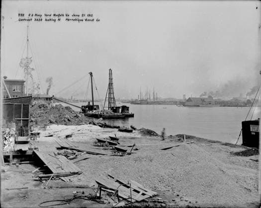 RECORD DATE NOT STATED Historic photographs of the Norfolk Naval shipyard located in the Fifth Naval District. Operating under the Department of Defense and the Department of the Navy. Copyright: xpiemagsx piemagsnornavshpy24062023-727 !ACHTUNG AUFNAHMEDATUM GESCHÄTZT!