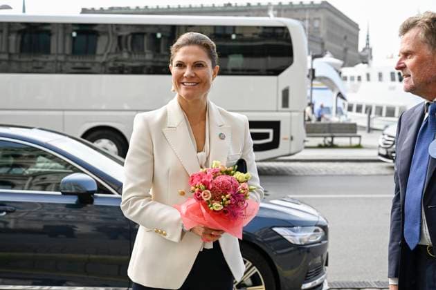 STOCKHOLM, SWEDEN 20230926 Crown Princess Victoria in connection with the award ceremony when the BjoÌˆrn Carlson Baltic Fellows Foundation organizes a seminar for a healthier sea in connection with the award ceremony for the BjoÌˆrn Carlson Baltic Sea Prize STOCKHOLM SWEDEN x10070x  Copyright: xJessicaxGow TTx FRISKARE HAV oAEVPB4jBT8