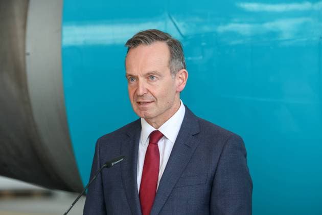 DEU, Deutschland, Hamburg, 25.09.2023: Pressekonferenz zur 3. Nationale Luftfahrtkonferenz. Dr. Volker Wissing (FDP), Bundesminister für Digitales und Verkehr *** DEU, Germany, Hamburg, 25 09 2023 Press Conference on the 3 National Aviation Conference Dr Volker Wissing FDP , Federal Minister for Digital Affairs and Transport