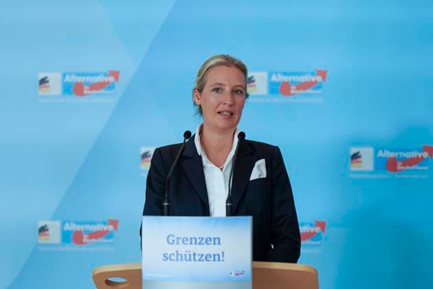 AfD-Bundestagsfraktion, Alice Weidel Fraktionssitzung AfD-Bundestagsfraktion, Pressestatement, Vorsitzende der AfD-Bundestagsfraktion, Bundessprecher, Alice Weidel, Tino Chrupalla Berlin Berlin GER *** AfD parliamentary group, Alice Weidel parliamentary group meeting AfD parliamentary group, press statement, chairwoman of the AfD parliamentary group, federal spokesman, Alice Weidel, Tino Chrupalla Berlin Berlin GER