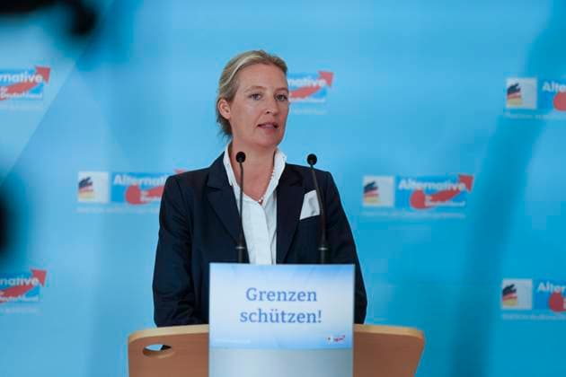 AfD-Bundestagsfraktion, Alice Weidel Fraktionssitzung AfD-Bundestagsfraktion, Pressestatement, Vorsitzende der AfD-Bundestagsfraktion, Bundessprecher, Alice Weidel, Tino Chrupalla Berlin Berlin GER *** AfD parliamentary group, Alice Weidel parliamentary group meeting AfD parliamentary group, press statement, chairwoman of the AfD parliamentary group, federal spokesman, Alice Weidel, Tino Chrupalla Berlin Berlin GER