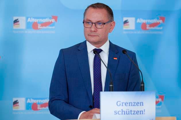 AfD-Bundestagsfraktion, Tino Chrupalla Fraktionssitzung AfD-Bundestagsfraktion, Pressestatement, Vorsitzende der AfD-Bundestagsfraktion, Bundessprecher, Alice Weidel, Tino Chrupalla Berlin Berlin GER *** AfD parliamentary group, Tino Chrupalla parliamentary group meeting AfD parliamentary group, press statement, chairwoman of the AfD parliamentary group, federal spokesman, Alice Weidel, Tino Chrupalla Berlin Berlin GER