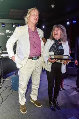 The Boisdale Music Awards, - 20 Sep 2023, Boisdale of Canary Wharf, London, UK Ranald Macdonald and Suzi Quatro at The Boisdale Music Awards, - 20 Sep 2023, Boisdale of Canary Wharf, London, UK, Credit:Jules Annan Avalon  Copyright: xJulesxAnnanx xAvalonx 0807182366