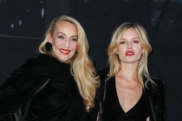PFW - Saint Laurent Womenswear Spring Summer 2024 - Photocall NB Jerry Hall, Georgia May Jagger attend the Saint Laurent Womenswear Spring Summer 2024 show as part of Paris Fashion Week in Paris, France on September 26, 2023. Photo by ABACAPRESS.COM Paris France  Copyright: xBerzanexNasser ABACAx 869327_141 BerzanexNasser ABACAx 869327_141