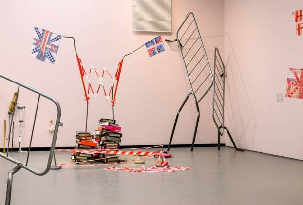 Turner Prize Exhibition Exhibition of work by Jesse Darling Nominated for his solo exhibitions No Medals, No Ribbons at Modern Art Oxford and Enclosures at Camden Art Centre. Darling™s work encompasses sculptures and installations which evoke the vulnerability of the human body and the precariousness of power structures. One of the four shortlisted artists for the TURNER Prize 2023 at the Towner, Eastbourne, UK on 27 September 2023., Credit:Lee Floyd Avalon UK, Eastbourne, Towner  Copyright: xLeexFloydx xAvalonx 0808787759