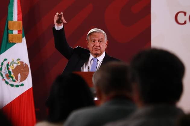 September 27, 2023 in Mexico City, Mexico: Mexican President, Andres Manuel Lopez Obrador, speaks during the morning briefing conference in front of reporters at the National Palace. on September 27, 2023 in Mexico City, Mexico. Mexico City Mexico - ZUMAe321 20230927_zia_e321_006 Copyright: xCarlosxSantiagox