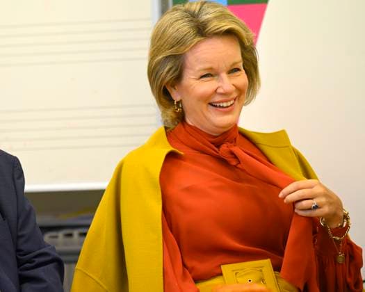 HRH Queen Mathilde Visits Musica Mundi in Waterloo WATERLOO, BELGIUM - SEPTEMBER 28 : Queen Mathilde of Belgium is visiting the Musica Mundi school in Waterloo. This international school offers young gifted musicians aged 10 to 18 the opportunity to combine professional music training with a general secondary education program. Young talents from all over the world receive intensive individual instrument training and classroom lessons in music and general education. The Queen attends a lesson, attends a concert and meets the teachers and students..Visit pictured on SEPTEMBER 28, 2023 in Waterloo, Belgium, 28 09 2023 Waterloo Belgium  Copyright: xPhilipxReynaersx