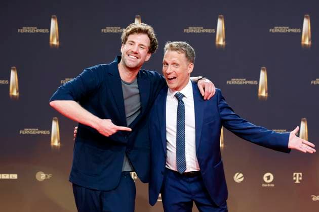Komiker Luke Mockridge und Entertainer Oliver Pocher bei der Gala des Deutschen Fernsehpreis 2023 im Coloneum. Köln, 28.09.2023 NRW Deutschland Copyright: xChristophxHardtx