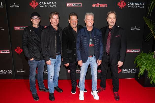 September 28, 2023, Toronto, ON, CANADA: Glass Tiger poses for photos on the red carpet during the 2023 CanadaöÄÃ s Walk of Fame ceremony in Toronto, Thursday, Sept. 28, 2023. 13 bands were inducted into this years class at the Rock of Fame event. Toronto CANADA  - ZUMAc35_ 20230928_zaf_c35_120 Copyright: xAndrewxLahodynskyjx