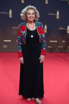 Michaela MAY, Schauspielerin, Roter Teppich, Red Carpet Show, Ankunft, arrival, Verleihung des Deutschen Fernsehpreises, Der Deutsche Fernsehpreis 2023, Deutscher Fernsehpreis 2023 in den MMC Studios Koeln, am 28.09.2023.