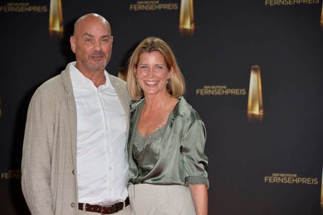 Valerie Niehaus und Ehemann Manuel Graf bei der Verleihung des Deutschen Fernsehpreises in Koeln 28.09. 2023