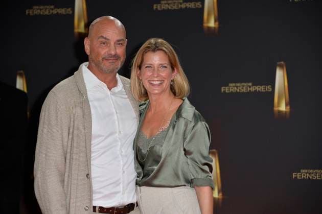 Valerie Niehaus und Ehemann Manuel Graf bei der Verleihung des Deutschen Fernsehpreises in Koeln 28.09. 2023