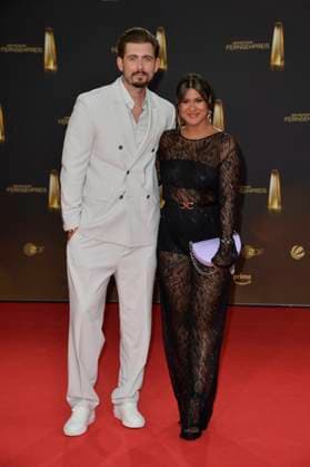 Christian Wackert und Frau Steffi Brungs bei der Verleihung des Deutschen Fernsehpreises in Koeln 28.09. 2023