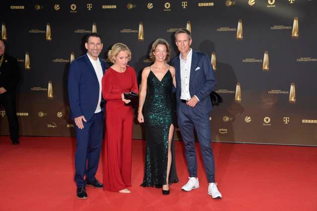 Till Nassif ,Claudia von Brauchitsch, Anna Planken und Sven Lorig bei der Verleihung des Deutschen Fernsehpreises in Koeln 28.09. 2023