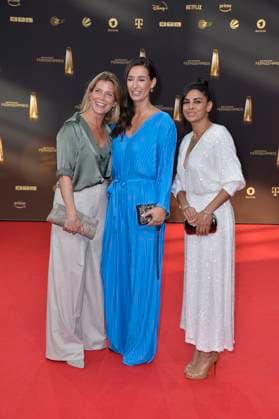 Valerie Niehaus, Pinar Atalay und Collien Ulmen-Fernandes bei der Verleihung des Deutschen Fernsehpreises in Koeln 28.09. 2023