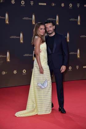 Jana Ina Zarrella und Ehemann Giovanni Zarrella bei der Verleihung des Deutschen Fernsehpreises in Koeln 28.09. 2023