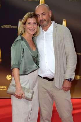 Valerie Niehaus und Manuel Graf bei der Verleihung des Deutschen Fernsehpreises 2023 in den MMC Studios. Köln, 28.09.2023