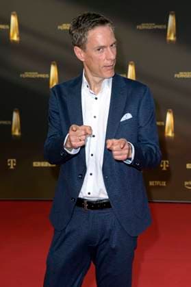 Sven Lorig bei der Verleihung des Deutschen Fernsehpreises 2023 in den MMC Studios. Köln, 28.09.2023