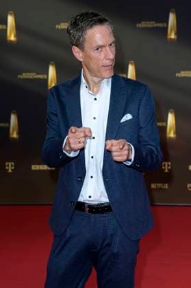 Sven Lorig bei der Verleihung des Deutschen Fernsehpreises 2023 in den MMC Studios. Köln, 28.09.2023