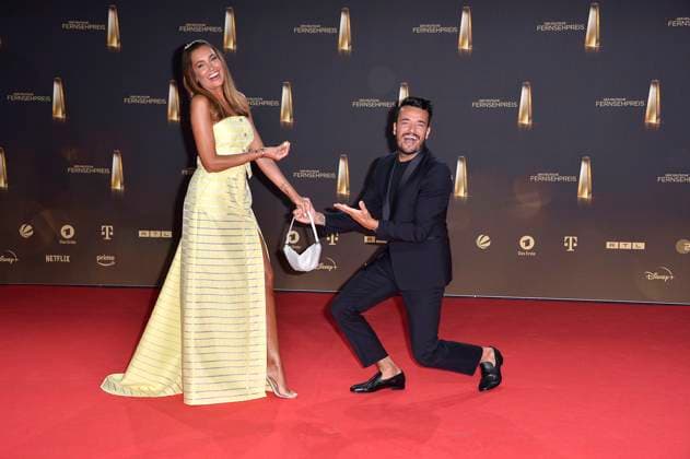 Jana Ina Zarrella und Giovanni Zarrella bei der Verleihung vom Deutschen Fernsehpreis am 28.09.2023 in Koeln Deutscher Fernsehpreis Verleihung 2023 in Koeln