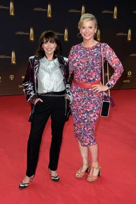 Anna Thalbach und Eva Habermann bei der Verleihung des Deutschen Fernsehpreises 2023 in den MMC Studios. Köln, 28.09.2023