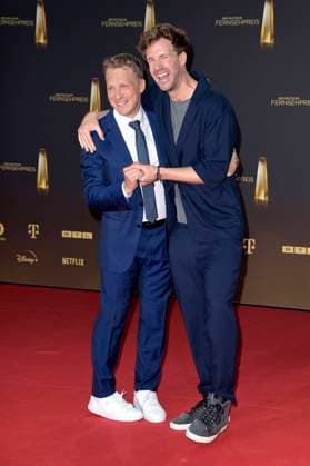Oliver Pocher und Luke Mockridge bei der Verleihung des Deutschen Fernsehpreises 2023 in den MMC Studios. Köln, 28.09.2023