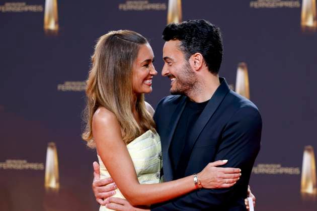 Model Jana Ina Zarrella und ihr Ehemann Sänger Giovanni Zarrella bei der Gala des Deutschen Fernsehpreis 2023 im Coloneum. Köln, 28.09.2023 NRW Deutschland Copyright: xChristophxHardtx