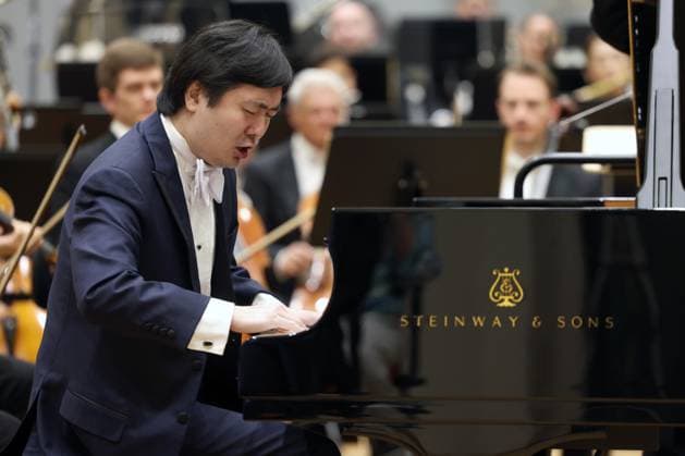 Pianist Sheng Cia, neuer Probesaal, neues Probehaus, Haus der Musik der Philharmonie Suedwestfalen (Südwestfalen) in der Oranienstrasse in Siegen Philharmonie Suedwestfalen Haus der Musik am 28.09.2023 in Siegen Deutschland. NUTZUNG NUR REDAKTIONELL