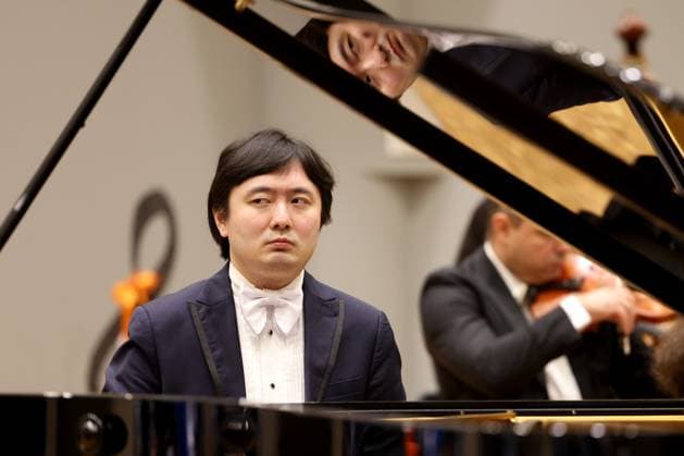Pianist Sheng Cia, neuer Probesaal, neues Probehaus, Haus der Musik der Philharmonie Suedwestfalen (Südwestfalen) in der Oranienstrasse in Siegen Philharmonie Suedwestfalen Haus der Musik am 28.09.2023 in Siegen Deutschland. NUTZUNG NUR REDAKTIONELL