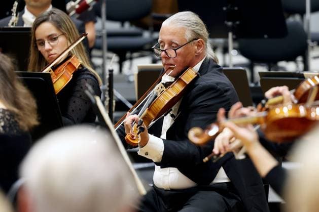 Offizielle Eroeffnung (Eröffnung), neuer Probesaal, neues Probehaus, Haus der Musik der Philharmonie Suedwestfalen (Südwestfalen) in der Oranienstrasse in Siegen Philharmonie Suedwestfalen Haus der Musik am 28.09.2023 in Siegen Deutschland. NUTZUNG NUR REDAKTIONELL