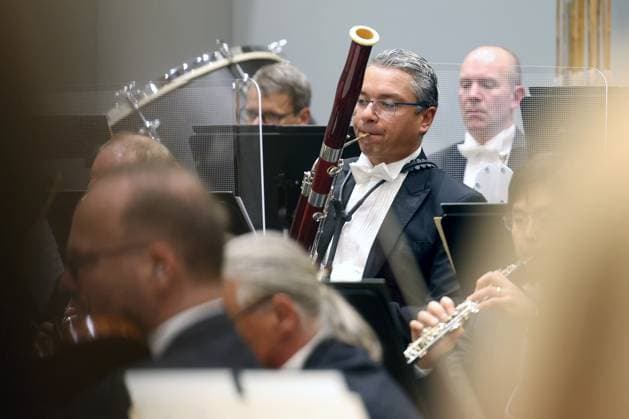 Offizielle Eroeffnung (Eröffnung), neuer Probesaal, neues Probehaus, Haus der Musik der Philharmonie Suedwestfalen (Südwestfalen) in der Oranienstrasse in Siegen Philharmonie Suedwestfalen Haus der Musik am 28.09.2023 in Siegen Deutschland. NUTZUNG NUR REDAKTIONELL