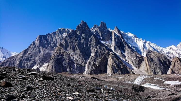 K2 and Broad Peak from Concordia in the Karakorum Mountains Pakistan , 27071170.jpg, Landscape, Gasherbrum, massif, Baltoro glacier, K2 Base Camp, Pakistan, tent, camping, alpine, areas, asia, backpacking, baltistan, baltoro, blue, brown, chogori, clear, cloud, colorful, concordia, concordiaplatz, destination, dramatic, eight-thousander, famous, gilgit-baltistan, glacier, godwin-austen, hiking, himalaya, ice, k2, karakoram, karakorum, landscape, large, mount, mountain, mountaineering, nature, northern, outdoors, pakistan, peak, rock, rugged, scenery, scenic, skardu, sky, snow-capped, summit, sunny, tourism, RECORD DATE NOT STATED