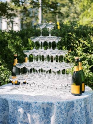 Crystal coupes for a champagne tower Edgartown, Massachusetts, United States R_NHDH230928-1262121-01