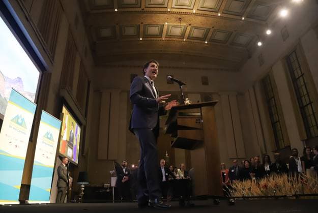 October 3, 2023, Ottawa, ON, Canada: Prime Minister Justin Trudeau speaks at the One Alberta. One Canada. reception in Ottawa on Tuesday, October 3, 2023. Ottawa Canada  - ZUMAc35_ 20231003_zaf_c35_195 Copyright: xPatrickxDoylex