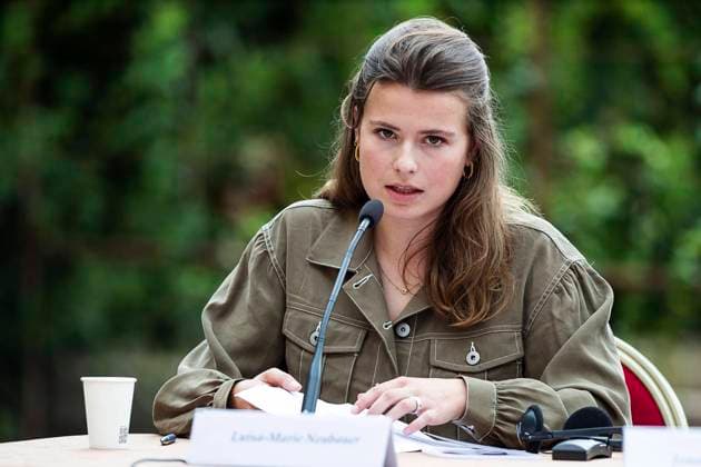 Bilder des Jahres 2023, News 10 Oktober News Themen der Woche KW40 News Bilder des Tages October 5, 2023, VATICAN CITY, ITALY: Luisa-Marie Neubauer, leader of Ã’Fridays for FutureO in Germany, during the conference Ã’Laudate Deum: voices and testimonies on the climate crisisO at the Vatican City, 05 October 2023. ANSA ANGELO CARCONI VATICAN CITY ITALY  - ZUMAa110 20231005_zaf_a110_019 Copyright: xAngeloxCarconix