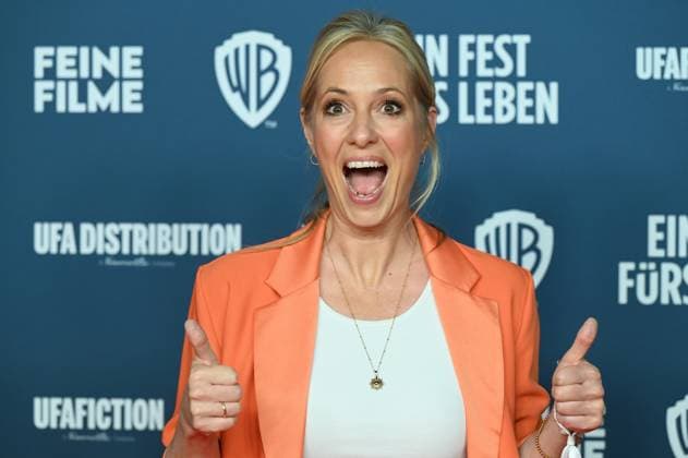 Moderatorin Angela Finger Erben kommt zur Premiere der Film Komödie Ein Fest fürs Leben der am 19.10.2023 in die Kinos Kommt. *** Presenter Angela Finger Erben comes to the premiere of the film comedy A Feast for Life which comes to theaters on 19 10 2023