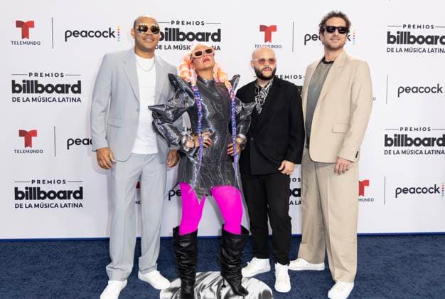 Bomba Estereo arrives on the red carpet at the 2023 Latin Billboard Music Awards at the University of Miami, Watsco Center, Thursday, October 05, 2023 in Coral Gables, Florida.  MIA20231005128 GARYxIxROTHSTEIN