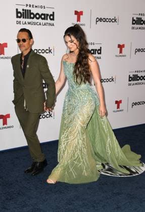 CORAL GABLES, FL - OCTOBER 5: Marc Anthony and Nadia Ferreira at the 2023 Billboard Latin Music Awards at the Wasco Center in Coral Gables, Florida on October 5, 2023. Copyright: xmpi04x
