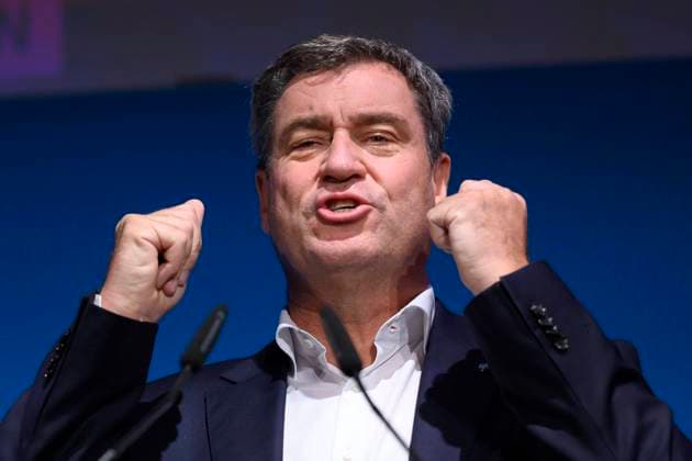 Politiker Markus Söder (CSU), Ministerpräsident des Landes Bayern und Parteivorsitzender der CSU, beim CSU-Bezirksempfang Mittelfranken wenige Tage vor der Landtagswahl 2023 in Bayern. Nürnberg, 04.10.2023 Bayern Deutschland *** Politician Markus Söder CSU , Prime Minister of the State of Bavaria and party leader of the CSU, at the CSU district reception Central Franconia a few days before the 2023 state election in Bavaria Nuremberg, 04 10 2023 Bavaria Germany Copyright: xDwixAnoraganingrumx
