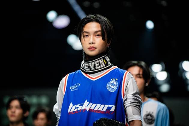 October 6, 2023, Bangkok, Bangkok, Thailand: A model and cast member of 789SURVIVAL wearing a creation by Absolute Siam x HOLY NUMBER 7 walks on the runway. People attend Day 2 of Bangkok International Fashion Week 2023 (BIFW2023) at Siam Paragon shopping mall in Bangkok, Thailand on October 6, 2023. Bangkok Thailand - ZUMAh236 20231006_zip_h236_056 Copyright: xMattxHuntx