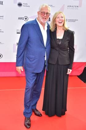 First Steps Award 2023 Martin Moszkowicz, FilmProduzent, Petra Zieser Ankunft zum First Steps Award im Stage Theater des Westens heißt es ãBühne frei!Ò für Deutschlands talentierteste NachwuchsfilmschaffendeF in Berlin, am 08.10.2023