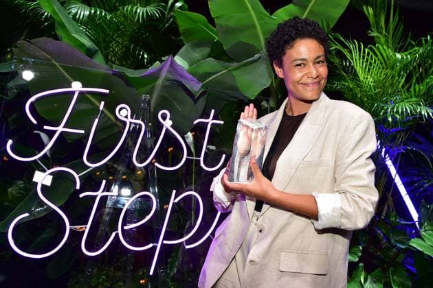 First Steps Award 2023 Merle Grimme, Gewinnerin des Big Audience Award First Steps Award im Stage Theater des Westens heißt es Bühne frei! für Deutschlands talentierteste NachwuchsfilmschaffendeF in Berlin, am 08.10.2023