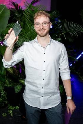 Award - First Steps 2023 Michael Dämmig beim First Steps Award im Stage Theater des Westens am 09.10.2023 in Berlin. Copyright: xEventpressxKochanx