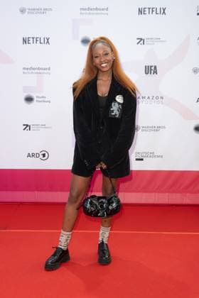 Award - First Steps 2023 Jobel Mokonzi beim First Steps Award im Stage Theater des Westens am 09.10.2023 in Berlin. Copyright: xEventpressxKochanx